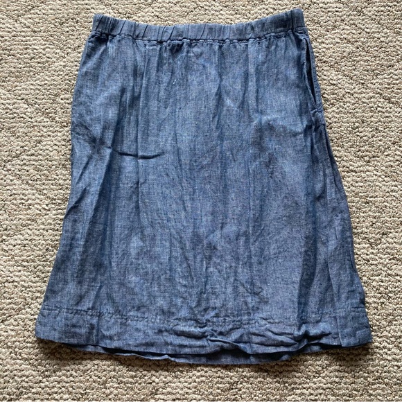 Max Studio Denim Blue Midi Skirt - Picture 2 of 7